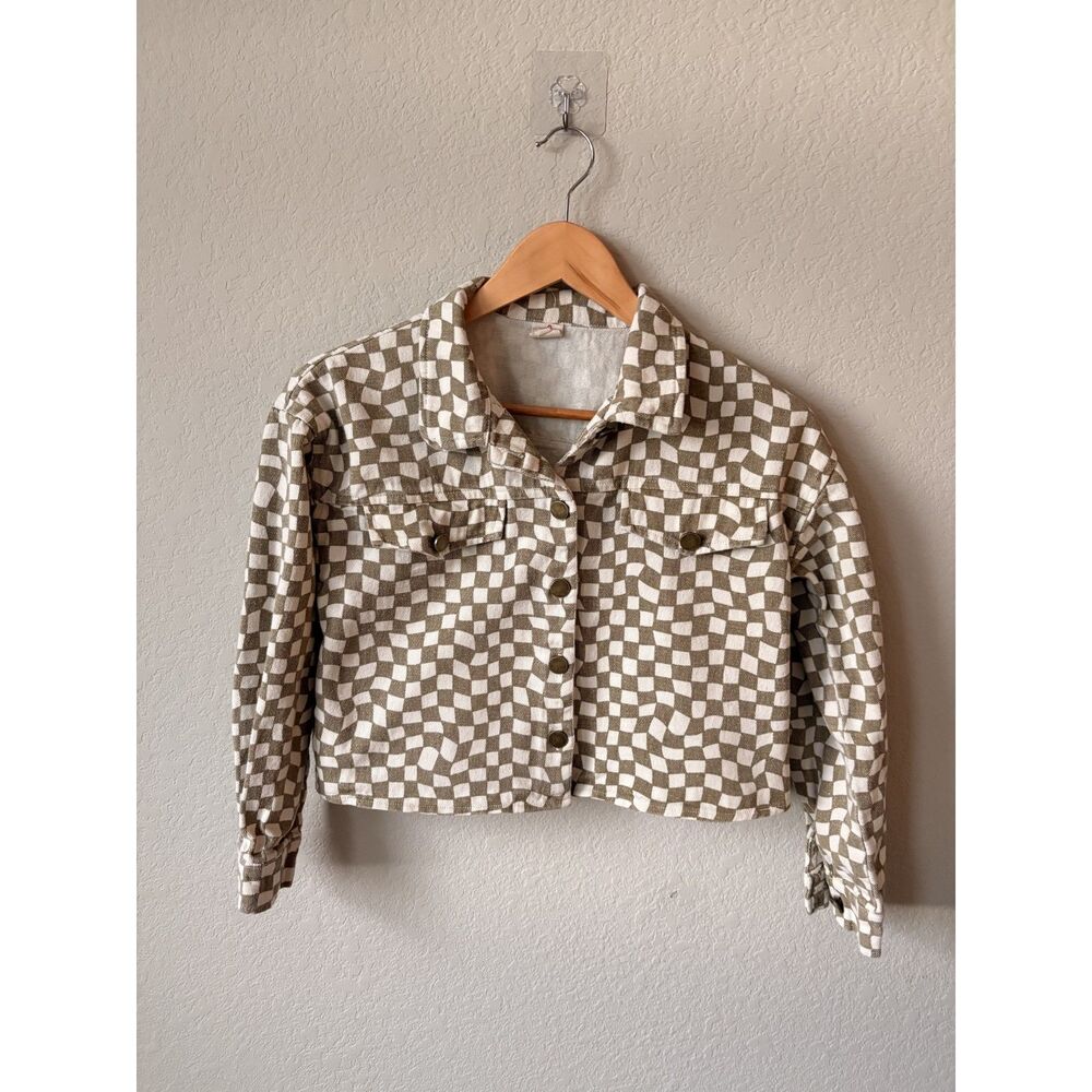 IJOAH Y2k 90's 100% Cotton Cropped Jacket, Small